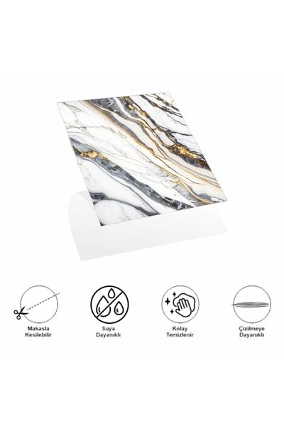 TTT Decohandy 30x30cm PVC Floor Tiles - Pack of 4 White Pearl 0,36m2