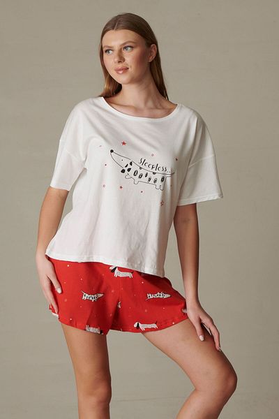 Rubina Secret Set de lenjerie de dormit oversize pentru femei - 100% bumbac |   îmbrăcăminte de casă