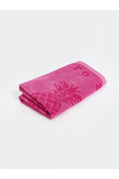 LC Waikiki LCW ACCESSORIES - 70x145 cm Γυναικεία πετσέτα θαλάσσης με πορτοκαλί ανανά σχέδιο