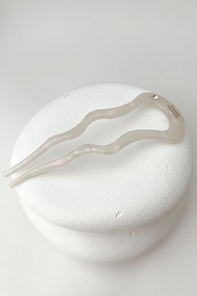 Modex Handmade Single Stone Bone Hair Clip for France - 11 Cm
