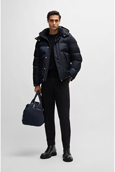 BOSS Erkek Marka Logo Detaylı Regular Fit Uzun Kollu Lacivert Ceket 50525364-404