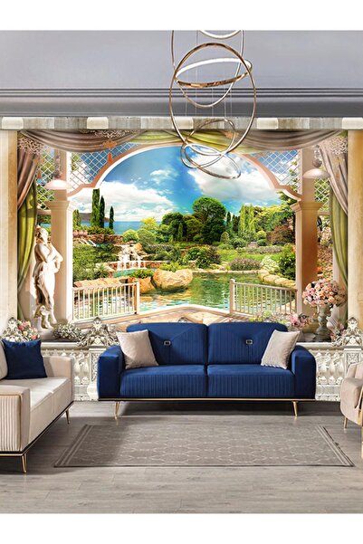 dreamwall Balkon Manzarası Isı Ve Ses Yalıtımlı Sağlıklı Tekstil Duvar Kağıdı