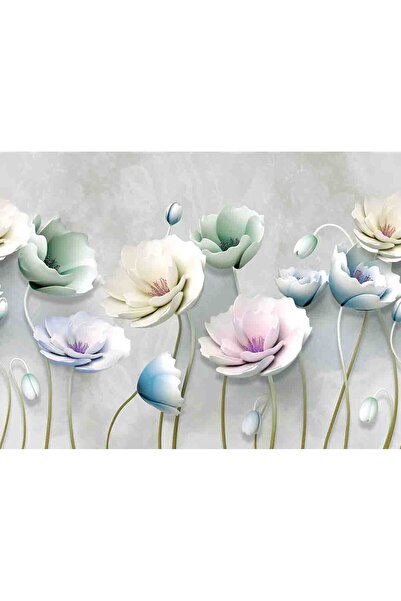dreamwall 3 Boyutlu Renkli Çiçekler Deseni Silinebilir Sağlıklı Tekstil Duvar Kağıdı