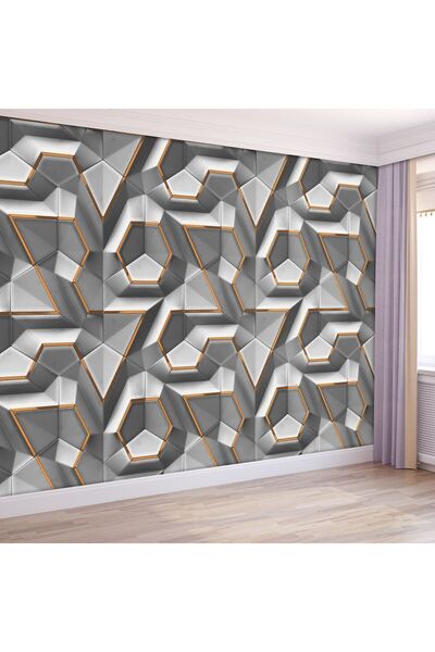 dreamwall 3 Boyutlu Geometrik Isı Ve Ses Yalıtımlı - Kolay Uygulama En X Boy