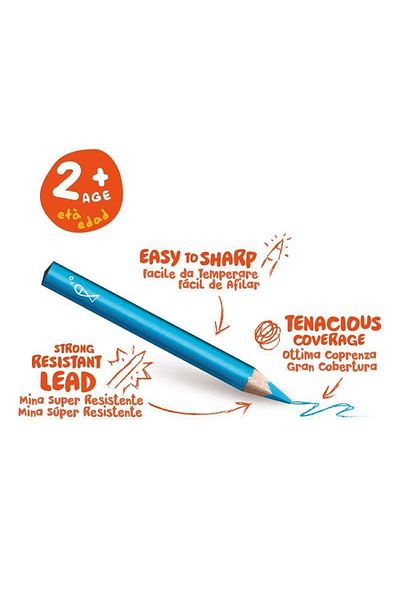 CARIOCA 42819ModelJumbo Triangle - 10 Pieces 2 Years Old Dry Paint Pen