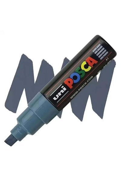 UNİ-BALL Posca 8.0 Uni-ball - Water Based, Bullet Gray Painting Marker