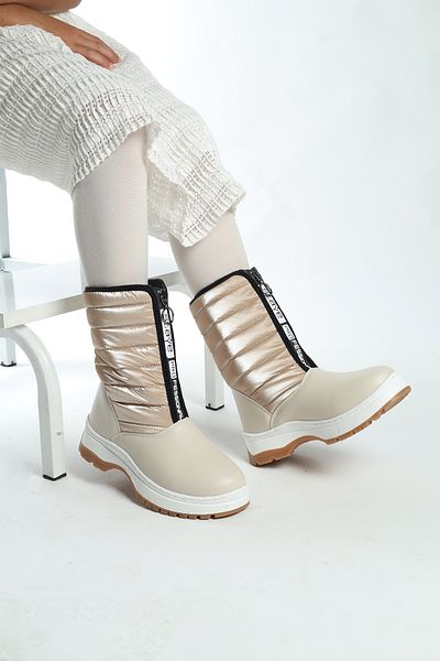Moda Lime Fata Impermeabil Ortopedic Talpa Inalta Crem Model Plat Cizme De Iarna Copii Cizme De Iarna Copii Cizme Copii