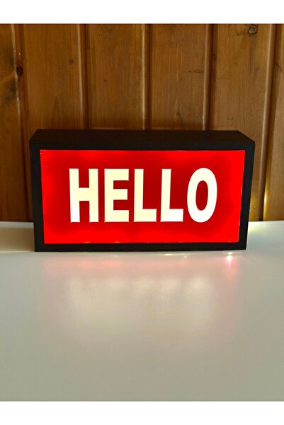 rıfkıdesing Kişiye Özel Yazılı Led Işıklı Kutu(istenilen Yazı Yazılır)