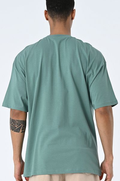 AMAZING CRASH Μπλουζάκι Unisex με στάμπα με λαιμόκοψη Water Green