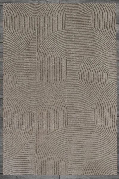 Merinos Rölyef Joy Bej Kaymaz Taban Kesme Halı Yolluk