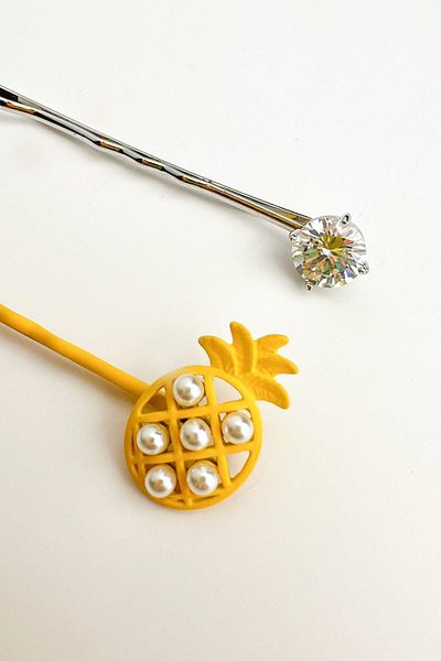 Modex Double Hair Clip with Ananas and Single Stones