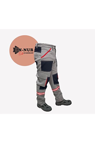 EN-NUR Gri Yelek + Pantolon Lacivert Detaylı Teknik Takım.