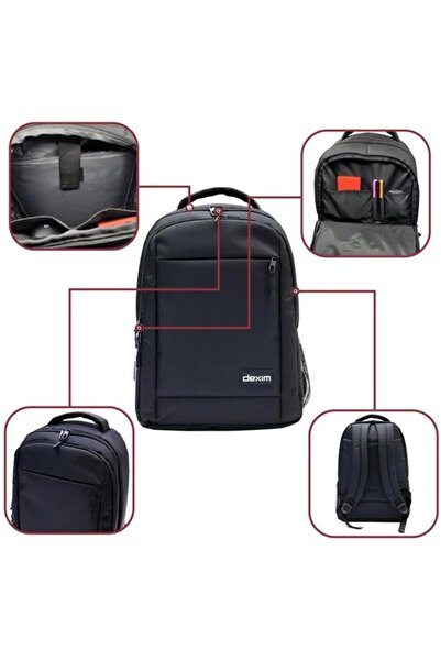Dexim DXBP12 Notebook Backpack 15.6 Venio Black (Water Resistant)