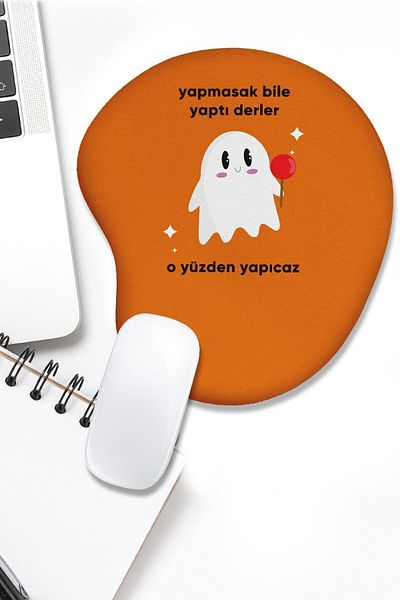 fafaatölye Printed Mouse Pad with Wrist Support Derler