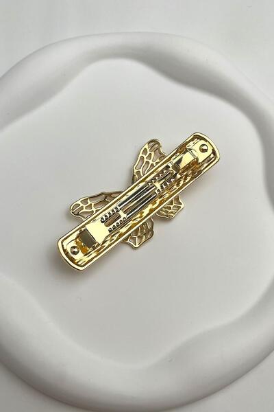 Modex Gold Color Automatic Buckle with Butterfly Figure (Size:8 cm)