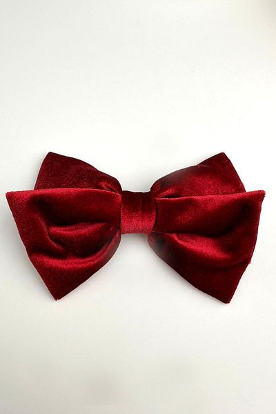 Modex Burgundy Bow Automatic Hair Clip
