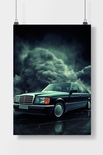 Luna Marissa Mercedes Araba  Poster Çerçevesiz Duvar Posteri