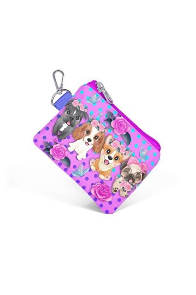 Coral High 21879 Model Pink Dog Patterned Children's Money Bag