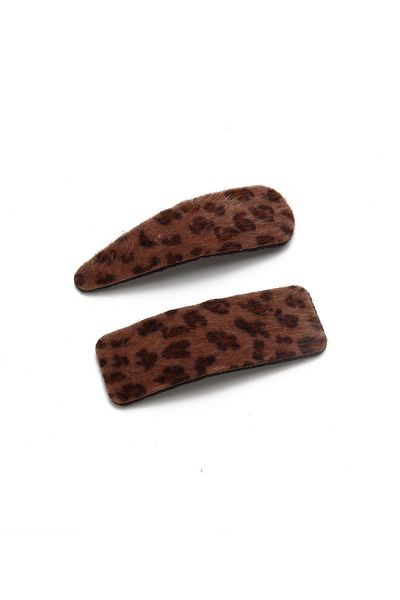 Modex Leopard Print Double Hair Clip (8cm)