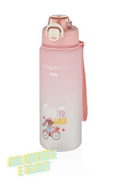 Vagonlife 800 ml Figürlü Su Matarası Çift Kullanım Pipetli Ve Rahat İçim Stic...