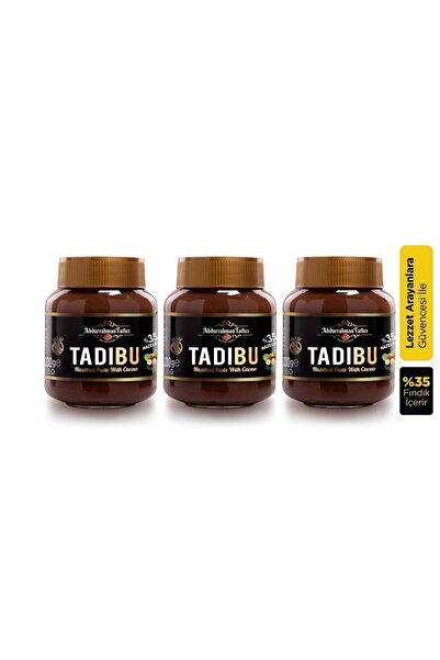 Abdurrahman Tatlıcı Tadıbu Kakaolu Fındık Ezmesi 330gr 3'lü %35 Fındık Içerir
