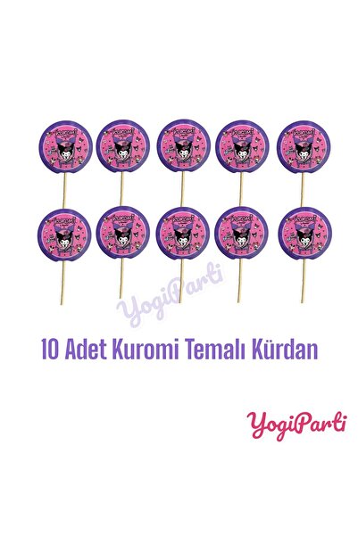 Yogi parti Kuromi Temalı Kürdan seti 10 lu