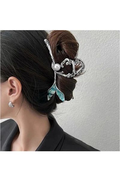 Modex Turquoise Fishtail - Pearl Detailed Buckle (Size: 12cm)