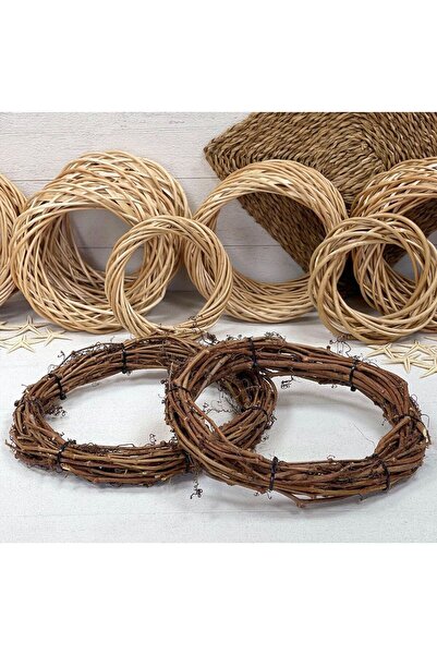 KOZALILAR Yerli Kapı Halkası Doğal Çalı 32 cm Çapında