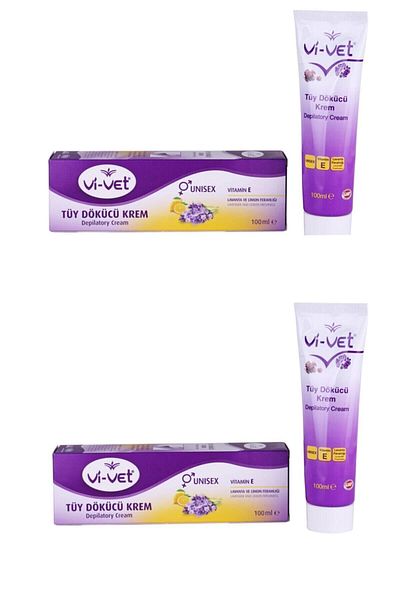 Vi-vet Cream Color Hair Remover - 100ml, 2 Pieces
