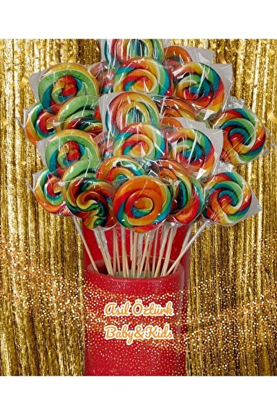 ASİL ÖZTÜRK BABY KİDS Sosyete Lolipop Şeker (50ADX30G) Rengarenk Gökkuşağı Sü...