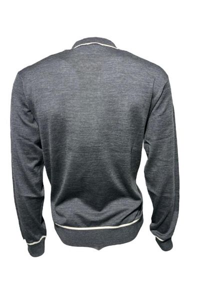 Emporio Armani Gray Men's Sweater - Cotton, Logo, 6d1mxh 1mjlz-f629