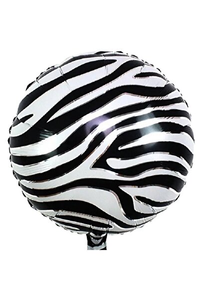 turkuaz parti 18 "45 سم زيبرا منقوشة سفاري فوليو بالون