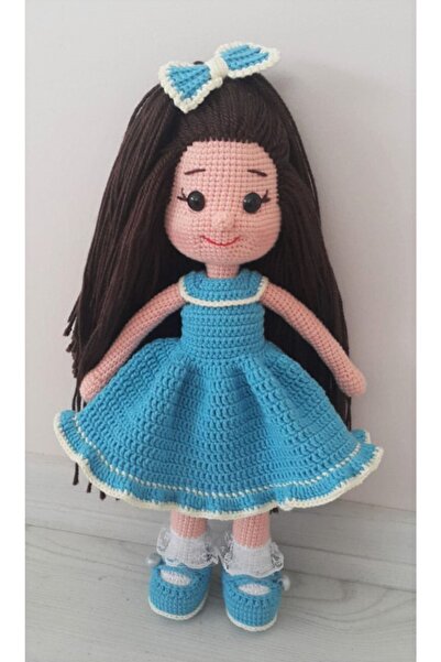Toyscity Mavi Ilknur Amigurumi Organik Örgü Oyuncak