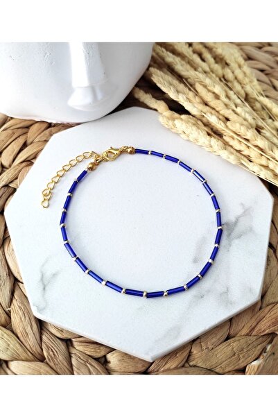 HALHALMILL Kadın Lacivert Çubuk Halhal