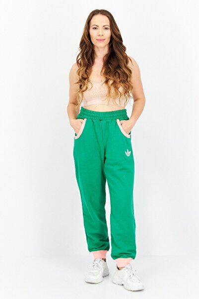 Adidas Originals Women Sport Fit Drawstring Outdoor Sweatpants, Green