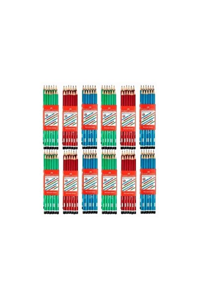 Faber Castell 144 قلم رصاص مرجاني أزرق أخضر أحمر