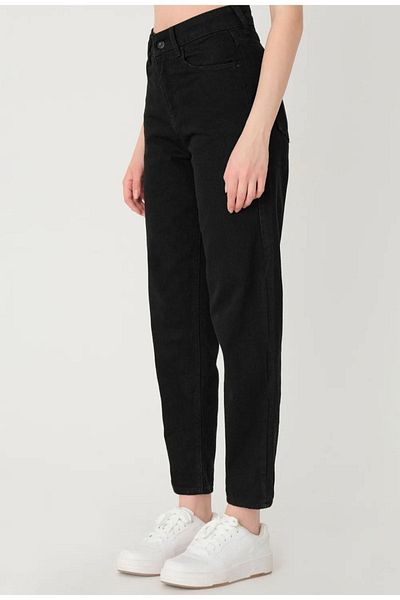 LAMİRA Seal Of Sun Black High Waist Flexible Mom Jean