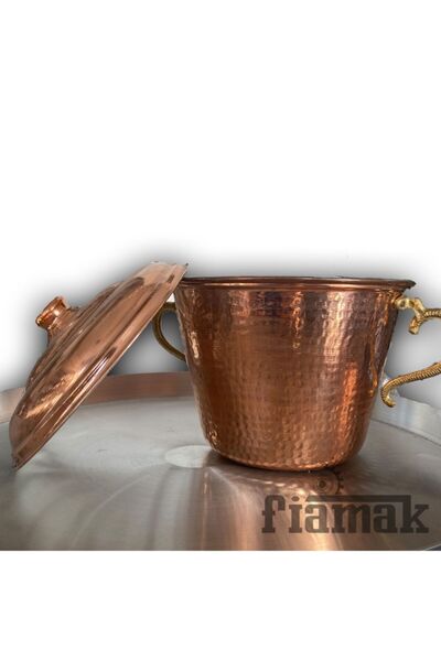 FİAMAK Hakiki Bakır Perde Pilav Tenceresi 12 Kişilik