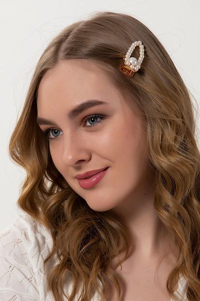 Modex Side Hair Clip with Pearls (6cm)