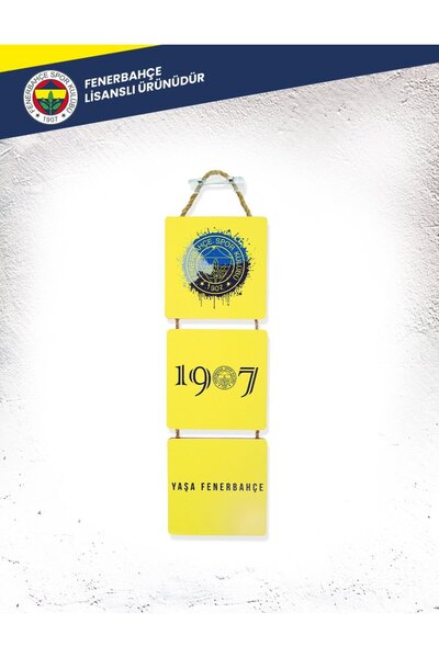 Fenerbahçe Baskılı 3'lü Ahşap-Metal Pano