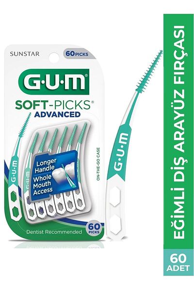GUM Soft Picks Inclined Interface Brush 60 Pieces