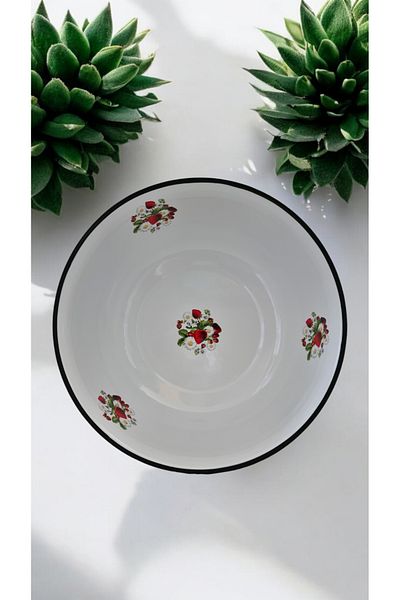 Emaye 35 Cm Large Deep Plate