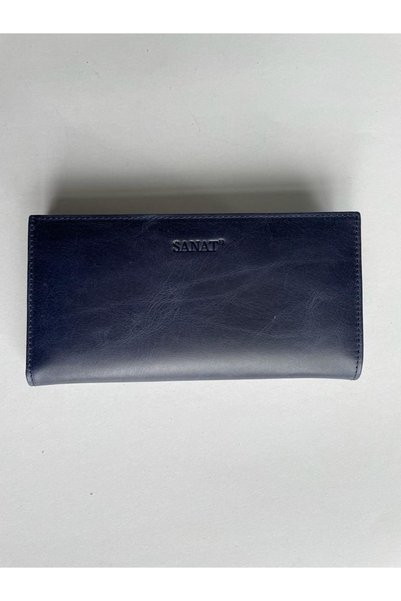 SANAT LEATHER Sl-2161 Genuine Leather Unisex Portfolio Wallet with Phone Compartment