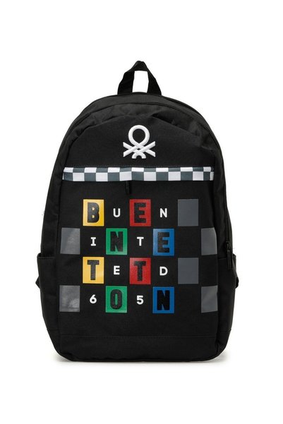 United Colors of Benetton OVERQ-03759 3PR Black Unisex Backpack