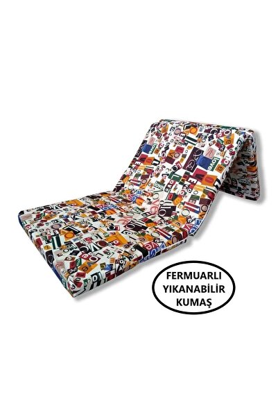 Mor Minder Katlanır Yer Yatağı Tek Kişilik Sünger Katlanır Yatak 80x180 Cm 8 Cm Gri Kalın Sünger Love