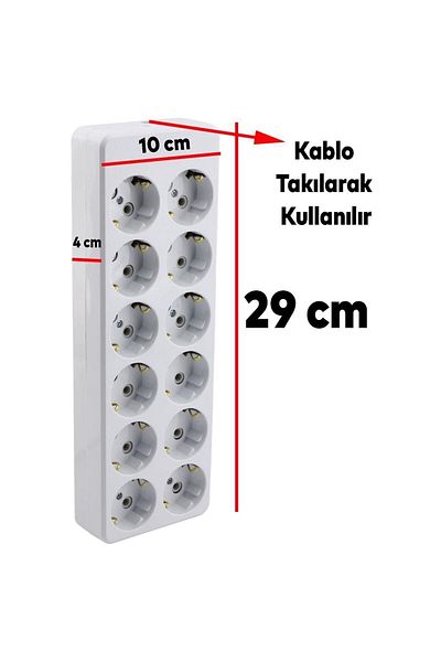 Badem10 12 Pieces Group - Terminal and Grounded Plug Socket, Coupler Twelve Wireless Socket