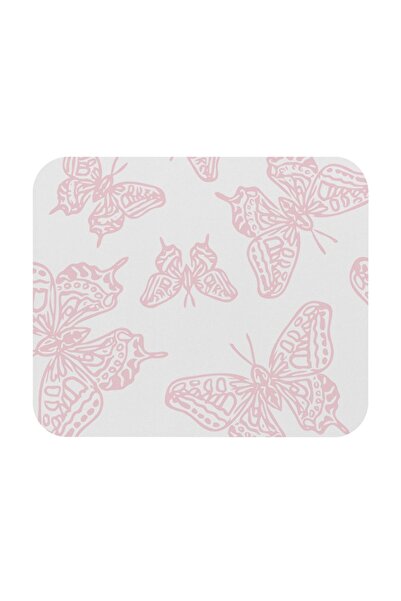 Duxy Kelebek Desenli Mouse Pad, 23x19 cm, Kaymaz Taban, Ev, Ofis ve Oyun için...