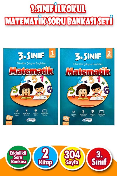 Harika Kitap 3.Sınıf İlkokul Matematik Soru Bankası Seti - 2 Kitap - 304 Sayfa