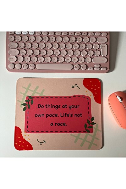 Duxy Motto Yazılı Mouse Pad, 23x19 cm, Kaymaz Taban, Ev, Ofis ve Oyun için Ra...