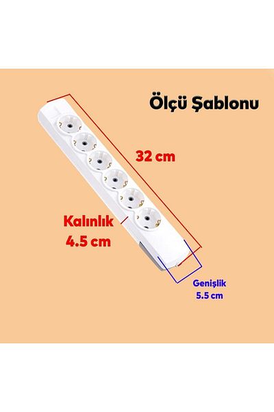 Badem10 Group of 6 - Wireless, Terminal Socket Plug and Grounded Multiple Multiplier Six Hanging